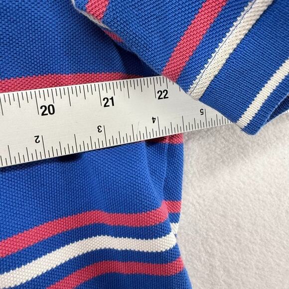 Brooks Brothers Polo Shirt men's XL Blue Pink Performance Embroidered Logo Knit - Picture 6 of 10